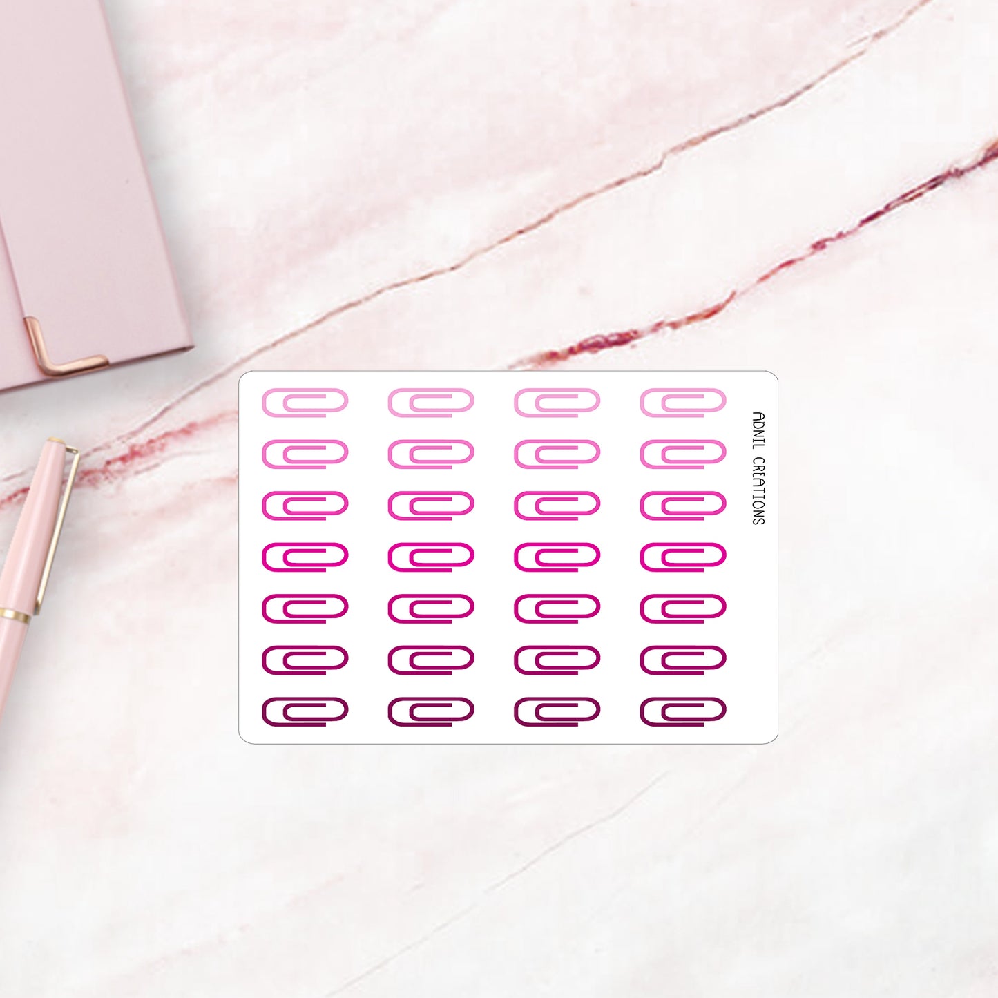 Paperclips | Planner stickers - Adnil Creations