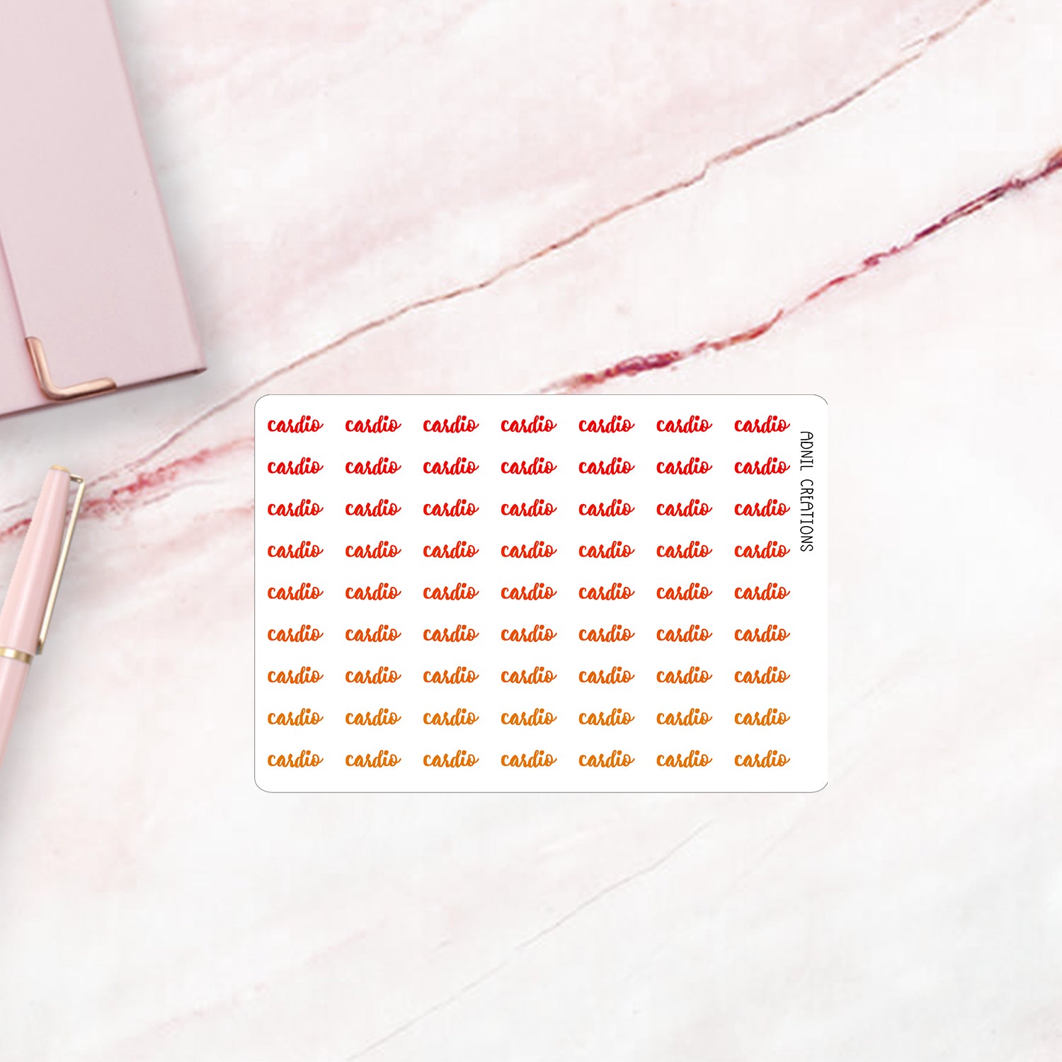 Cardio ombre | Planner stickers - Adnil Creations