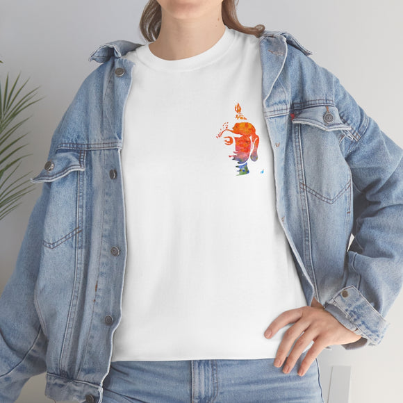 Watercolour Buddha Head Yoga Tee | Unisex Heavy Cotton Tee