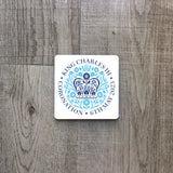 Official Emblem of The Coronation of King Charles III – 6th May 2023 | Ceramic mug | Blue
