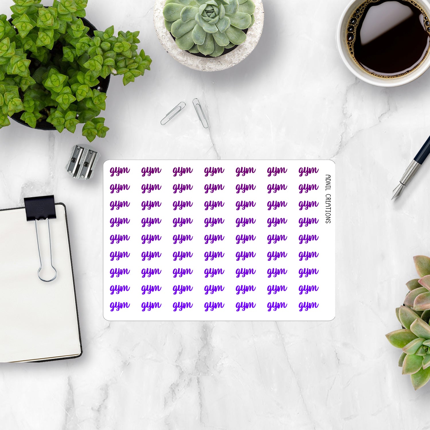 Gym ombre | Planner stickers - Adnil Creations