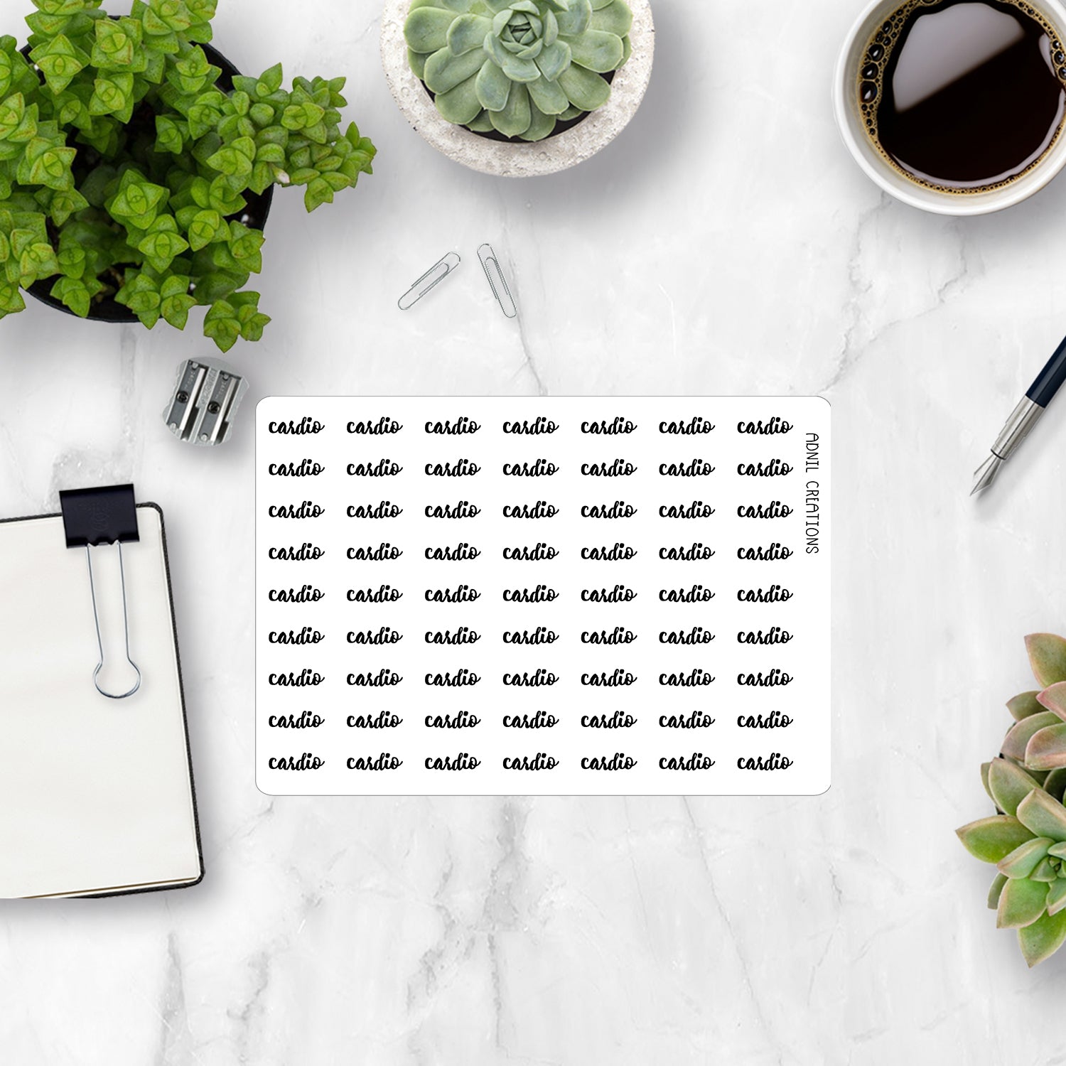 Cardio mono | Planner stickers - Adnil Creations