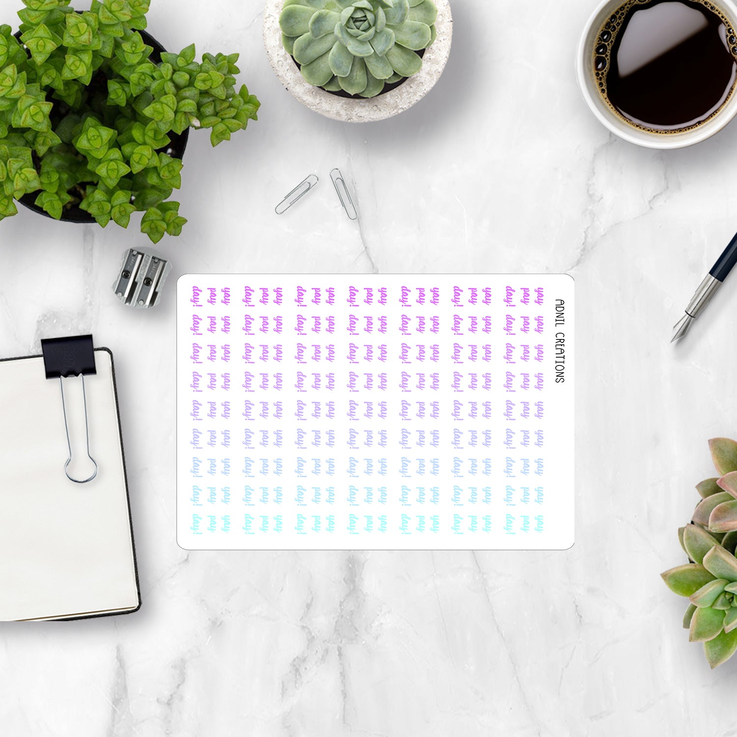 Pay day ombre | Planner stickers - Adnil Creations