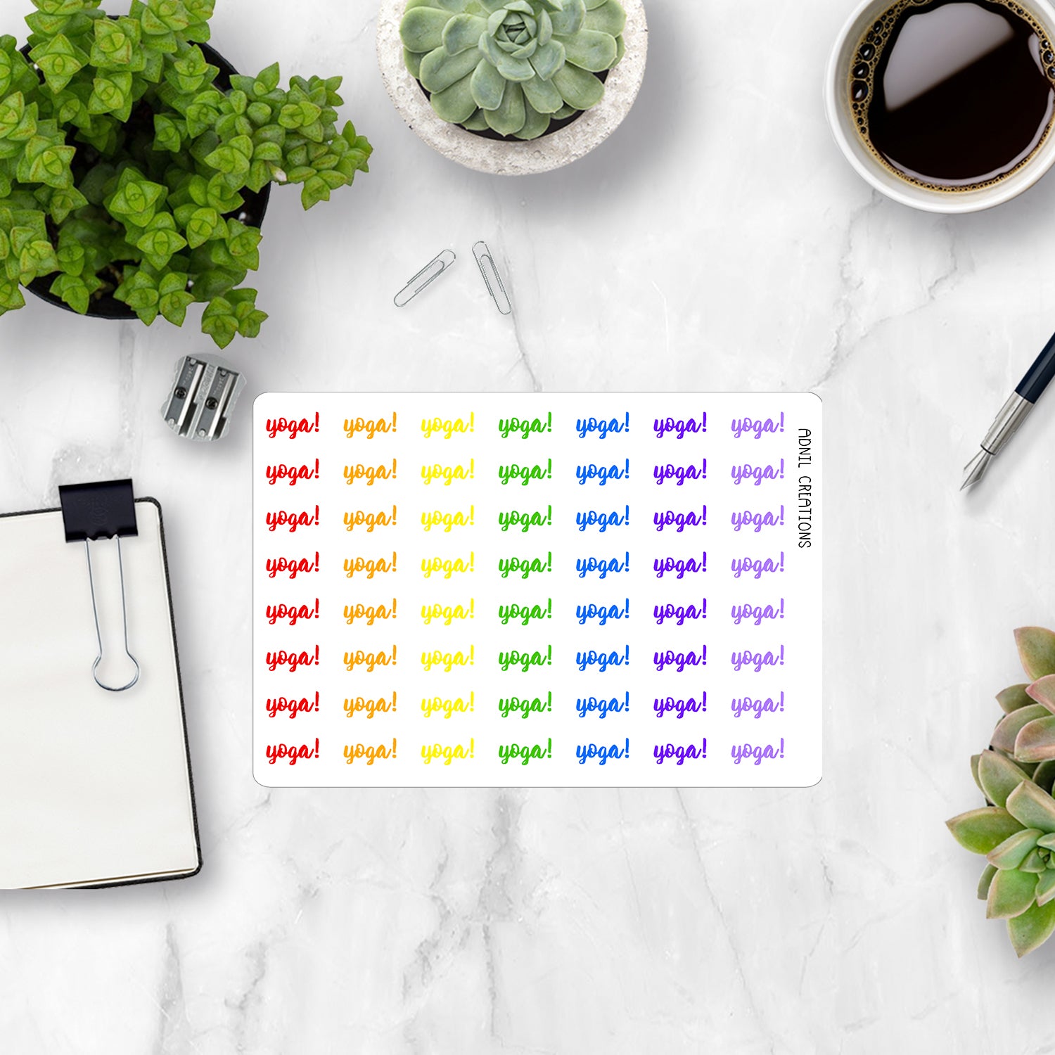 Yoga ombre | Planner stickers - Adnil Creations