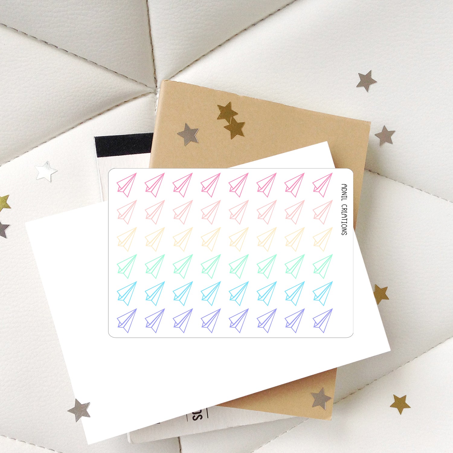 Paper aeroplanes | Planner stickers - Adnil Creations