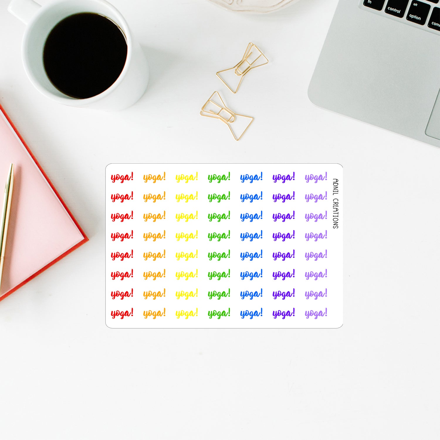 Yoga ombre | Planner stickers - Adnil Creations