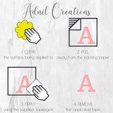 Simple two colour name | Monogram decal - Adnil Creations