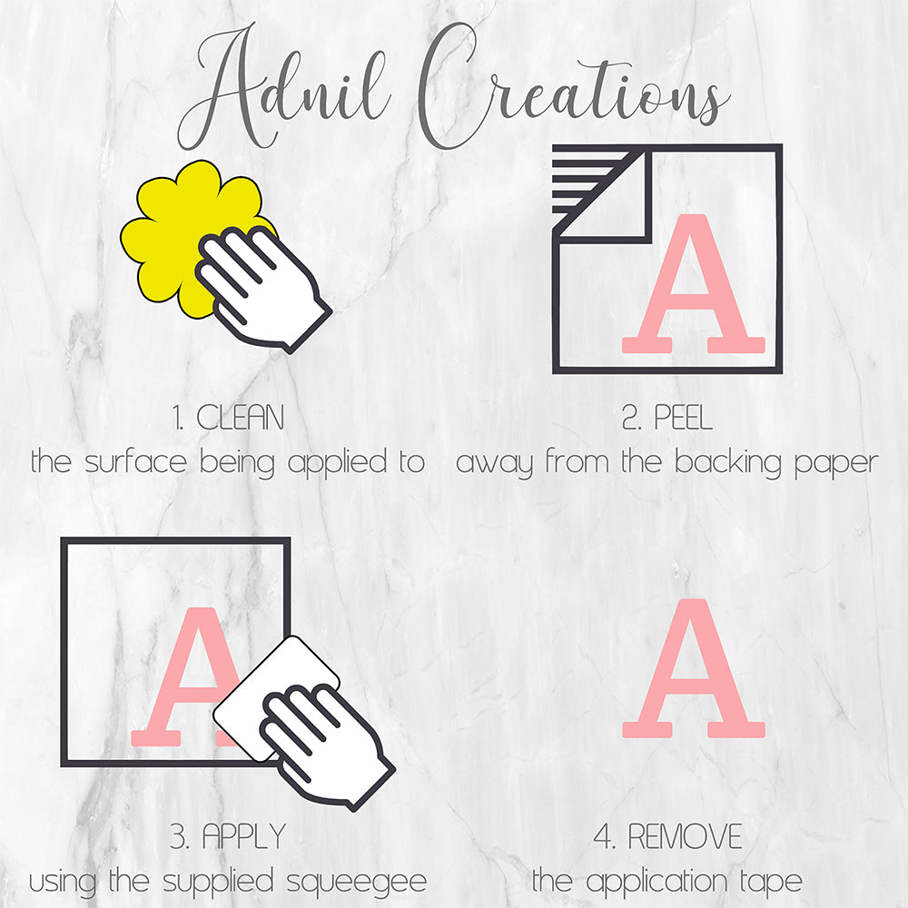 Modern chunky font  | Monogram decal - Adnil Creations