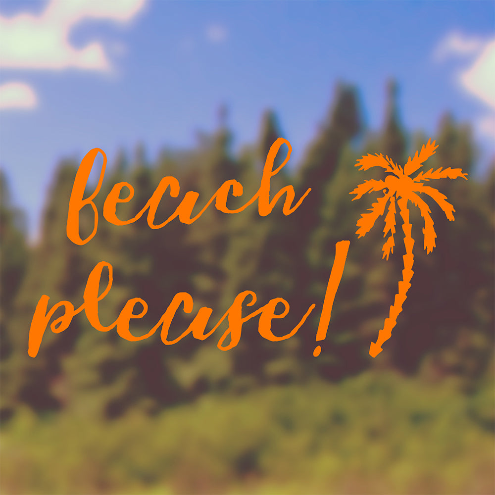 Beach please | Bumper sticker-Bumper stickers-Adnil Creations