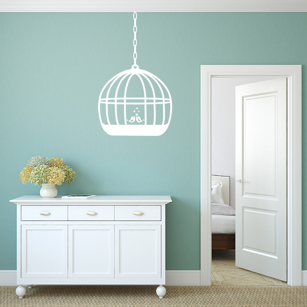 Two little birds in a birdcage | Wall decal - Adnil Creations