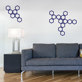 Set of 50 hollow hexagons | Wall pattern - Adnil Creations
