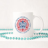 Official Emblem of The Coronation of King Charles III – 6th May 2023 | Ceramic mug | Red and Blue