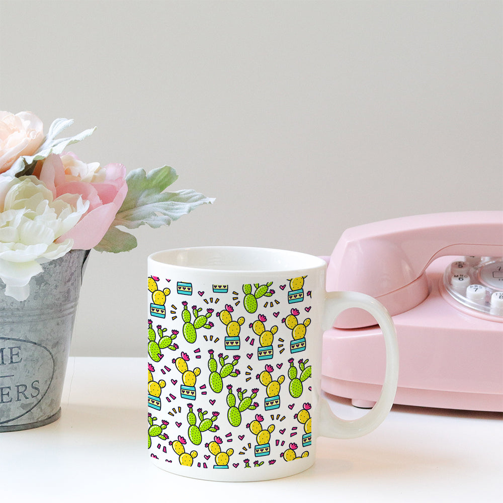 Cactus pattern | Ceramic mug - Adnil Creations