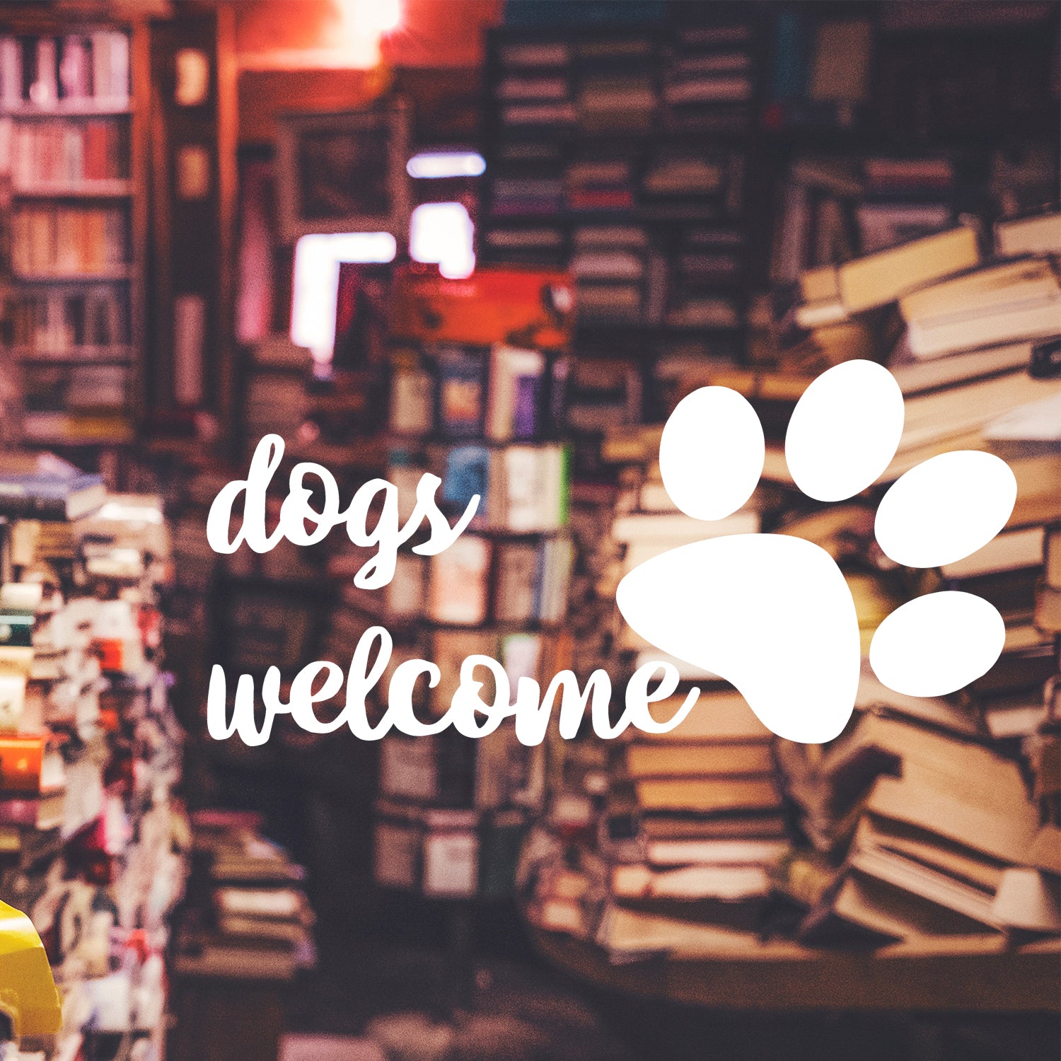 Dogs welcome | Shop window decal - Adnil Creations