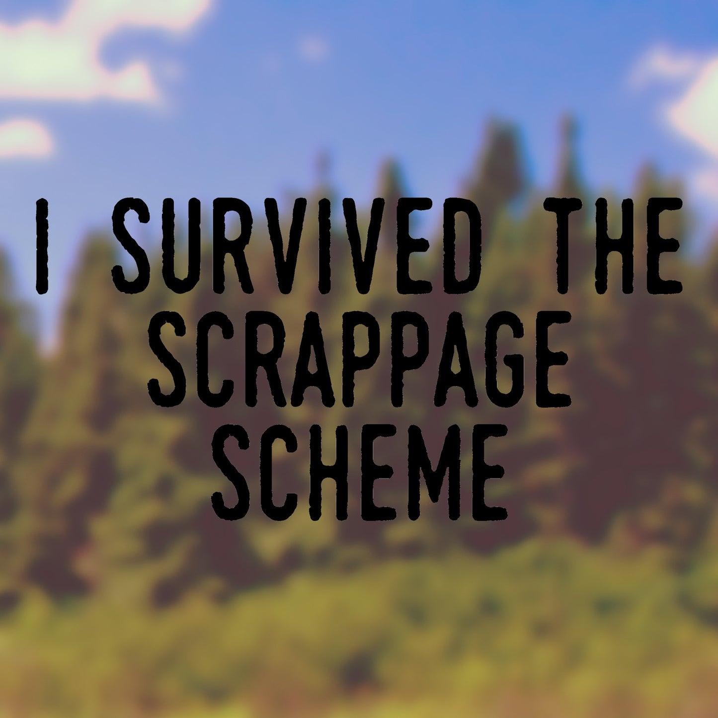 I survived the scrappage scheme | Bumper sticker - Adnil Creations