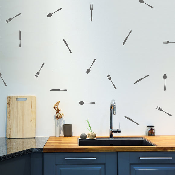 Set of 50 cutlery pieces | Wall pattern - Adnil Creations