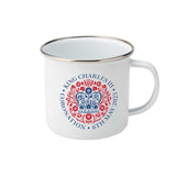 Official Emblem of The Coronation of King Charles III – 6th May 2023 | Enamel mug | Red and Blue