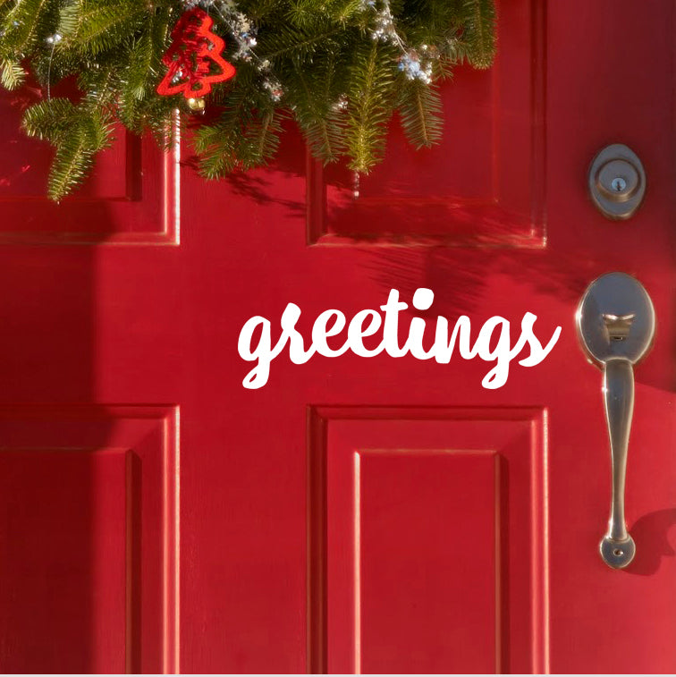 Greetings | Door decal - Adnil Creations