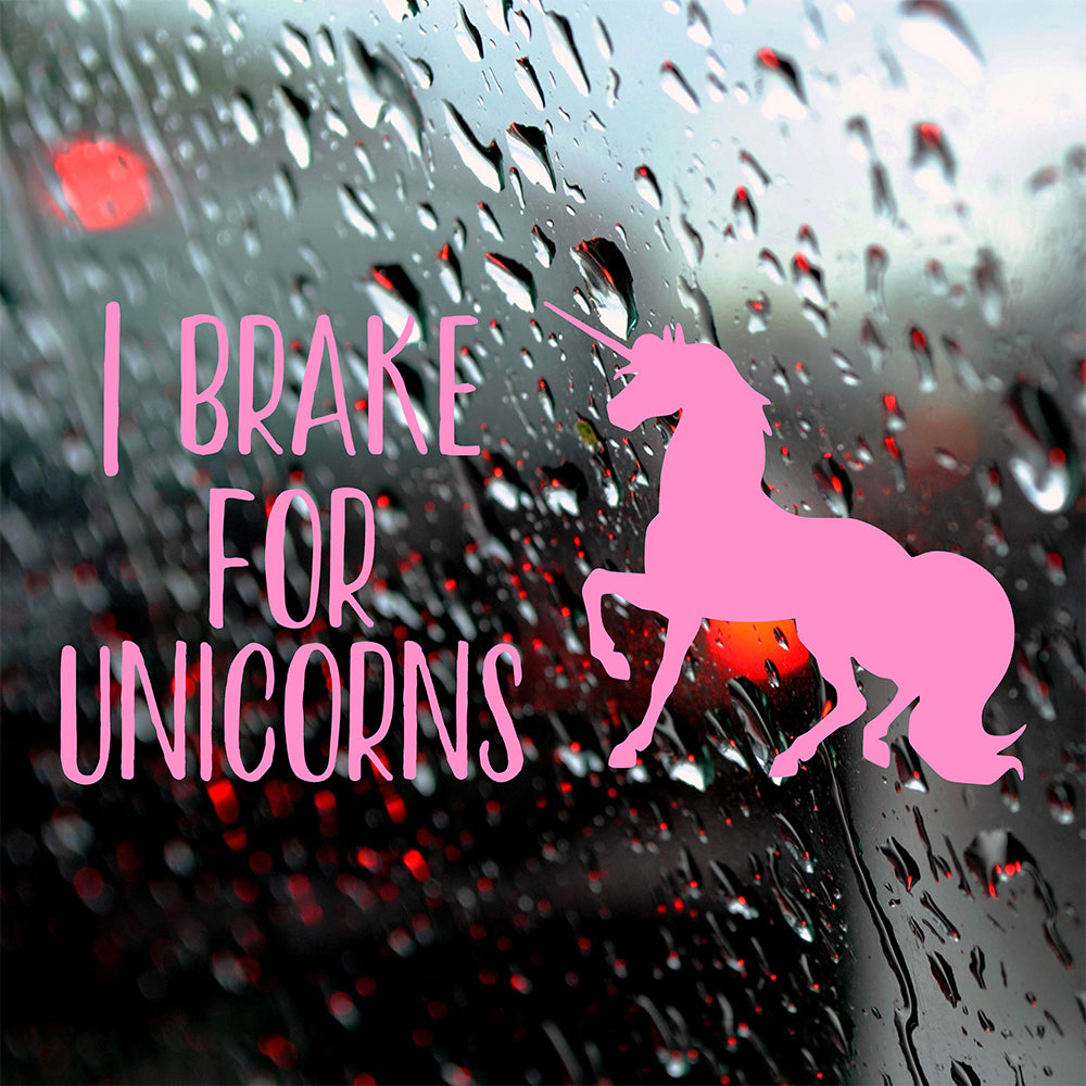 I brake for Unicorns | Bumper sticker-Bumper stickers-Adnil Creations
