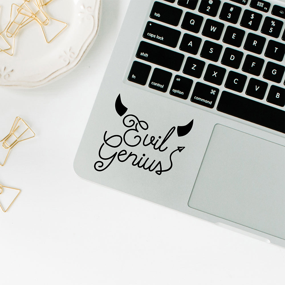 Evil Genius | Trackpad decal-MacBook decal-Adnil Creations