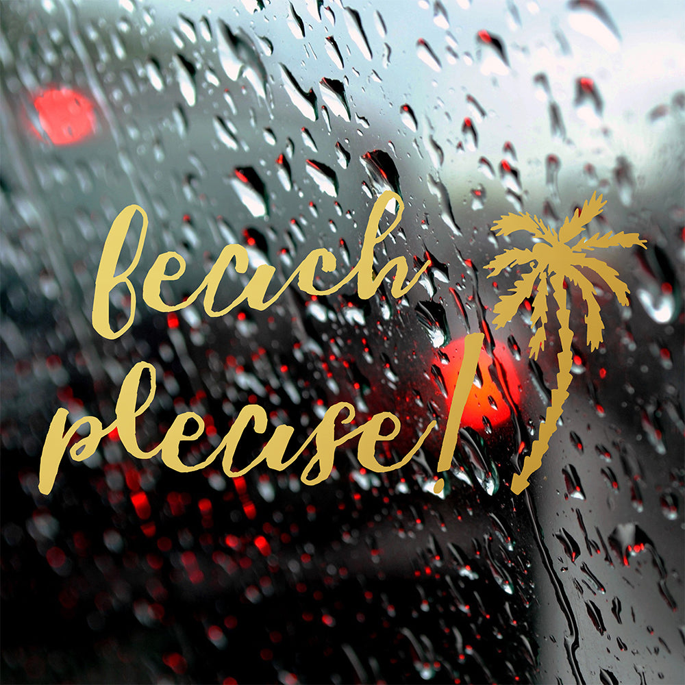 Beach please | Bumper sticker-Bumper stickers-Adnil Creations