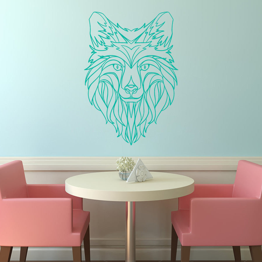 Abstract wolf head | Wall decal - Adnil Creations