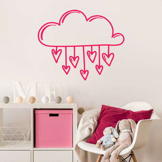 Raining love hearts | Wall decal - Adnil Creations