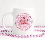 Official Emblem of The Coronation of King Charles III – 6th May 2023 | Ceramic mug | Red
