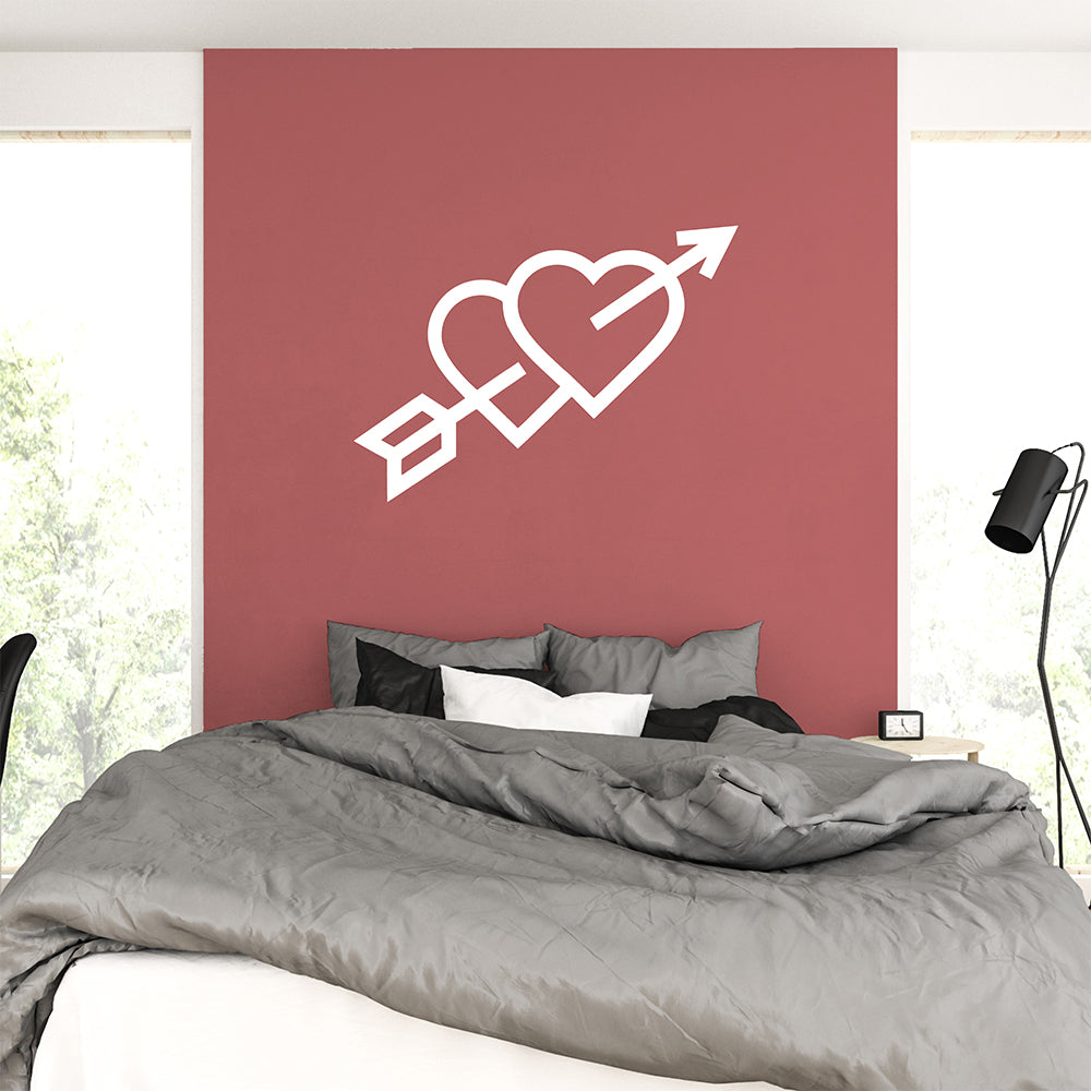 Love hearts with arrow | Wall decal - Adnil Creations