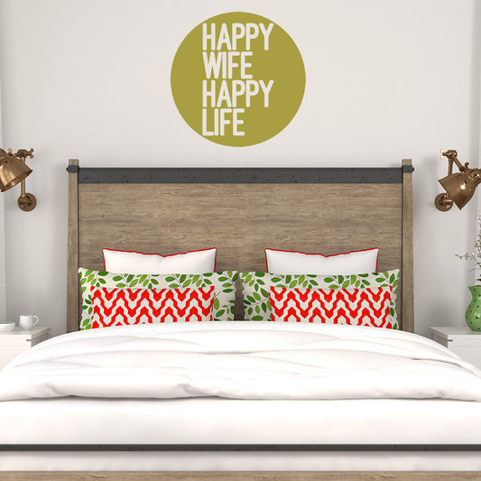 Happy wife happy life | Wall quote - Adnil Creations