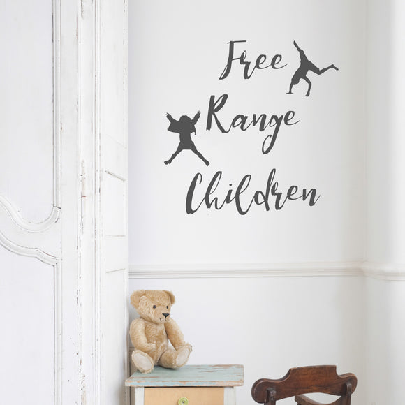 Free range children | Wall quote - Adnil Creations