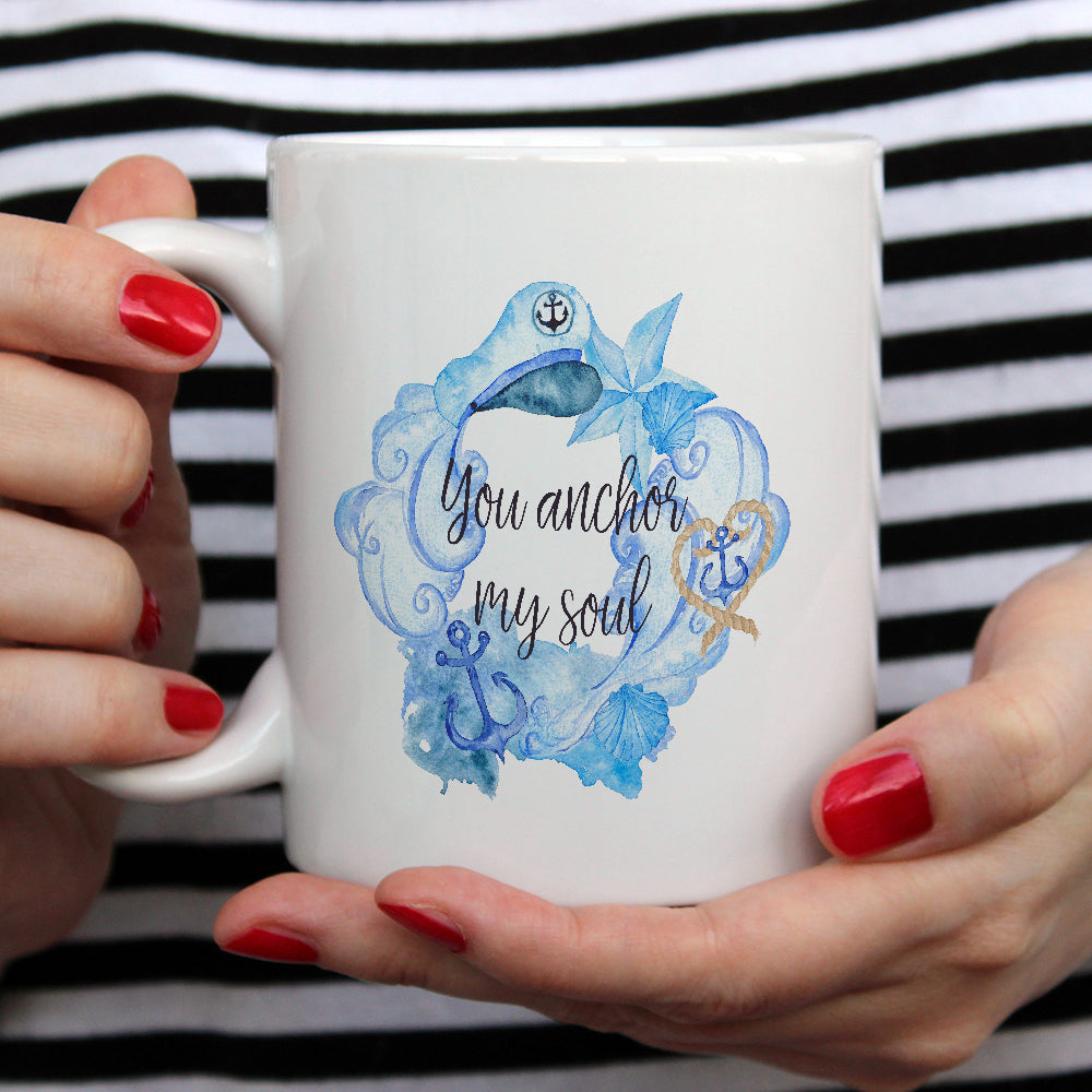 You anchor my soul | Ceramic mug - Adnil Creations