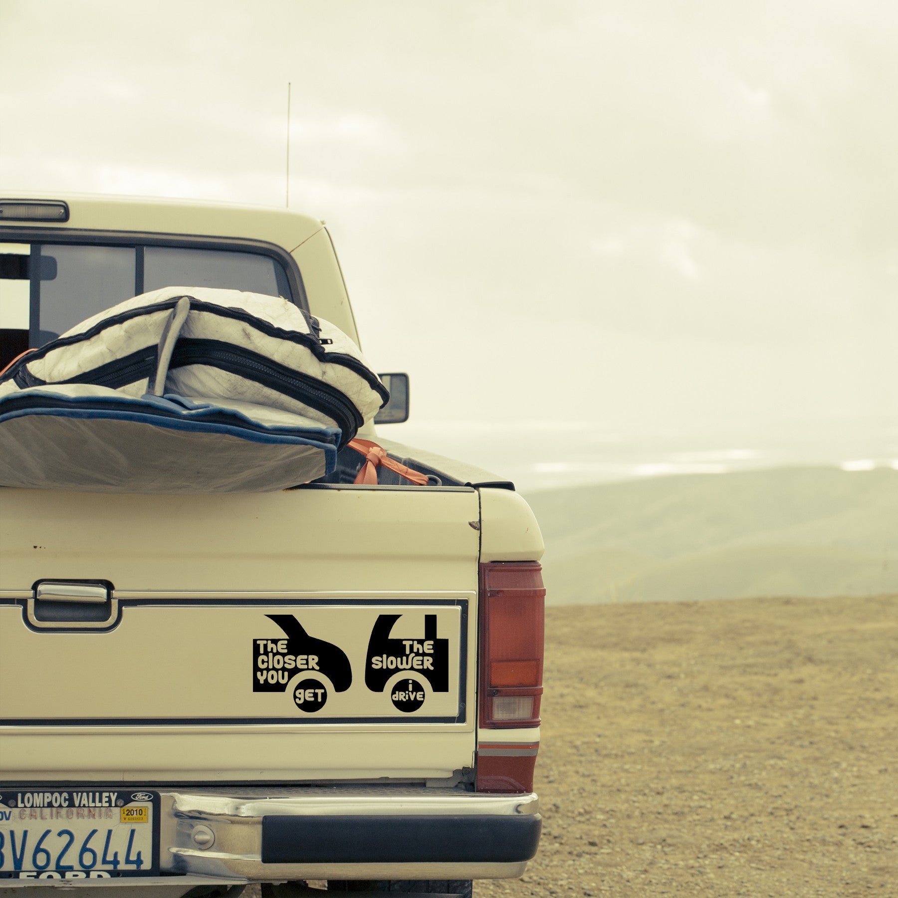 The closer you get the slower I drive | Bumper sticker - Adnil Creations
