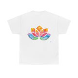 Watercolour Lotus Yoga Tee | Unisex Heavy Cotton Tee