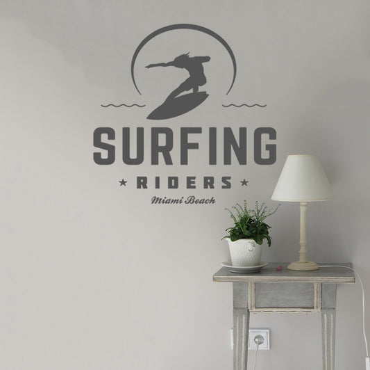 Surfing riders | Wall decal - Adnil Creations