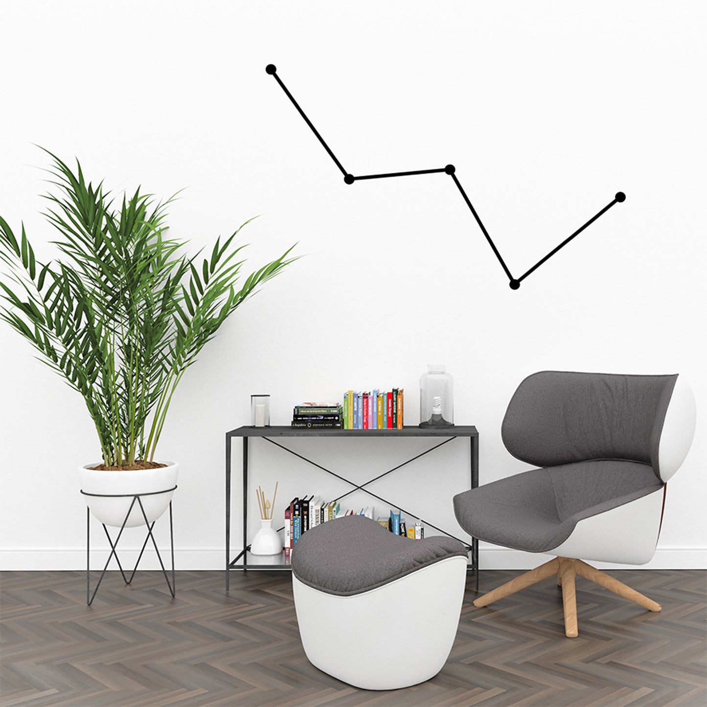 Cassiopeia constellation | Wall decal-Wall art-Adnil Creations