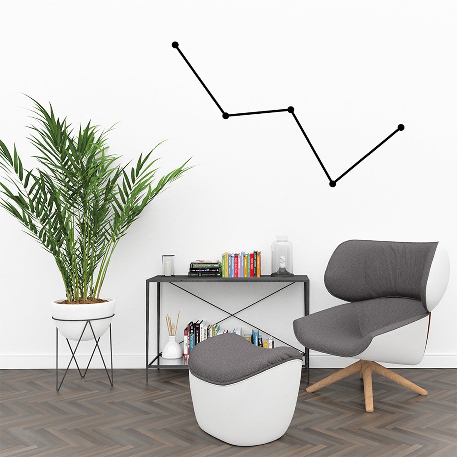 Cassiopeia constellation | Wall decal-Wall art-Adnil Creations