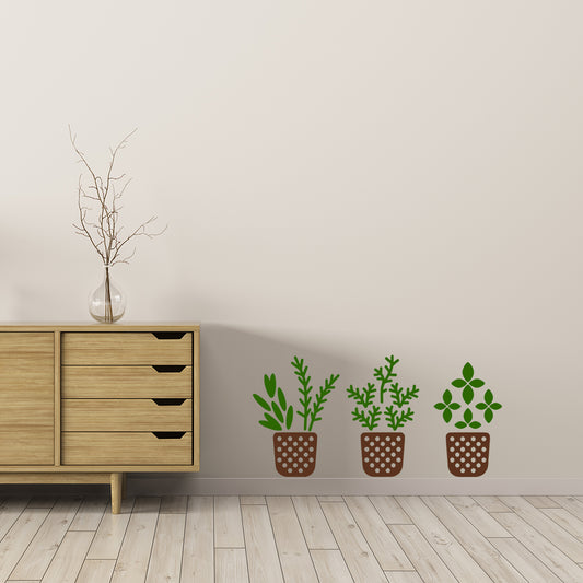 Herb pots | Wall decal - Adnil Creations