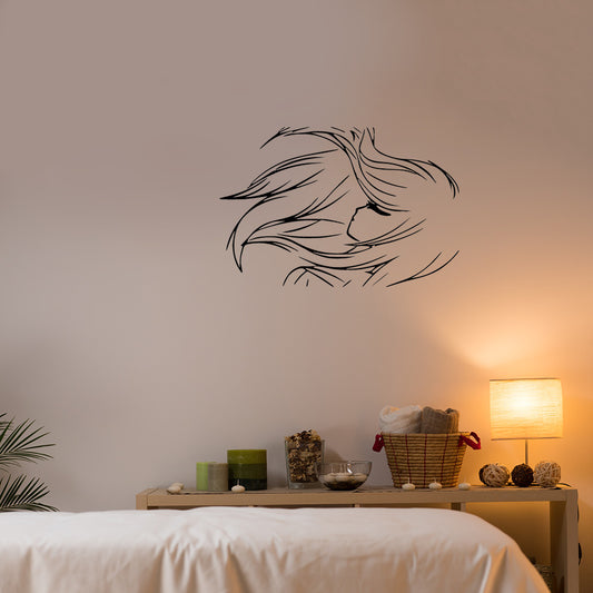 Windswept girl | Wall decal - Adnil Creations