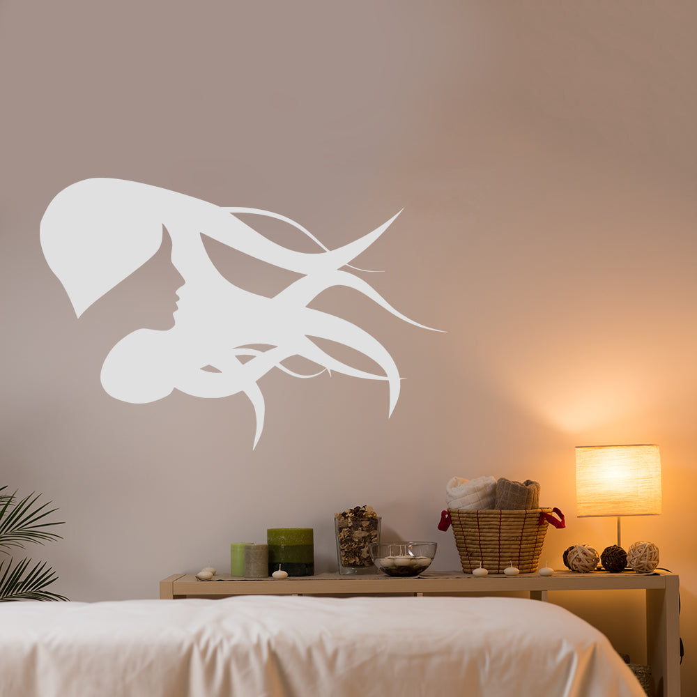 Windswept girl | Wall decal - Adnil Creations