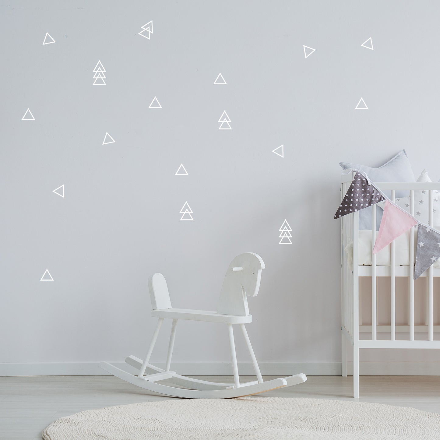Set of 50 hollow triangles | Wall pattern - Adnil Creations