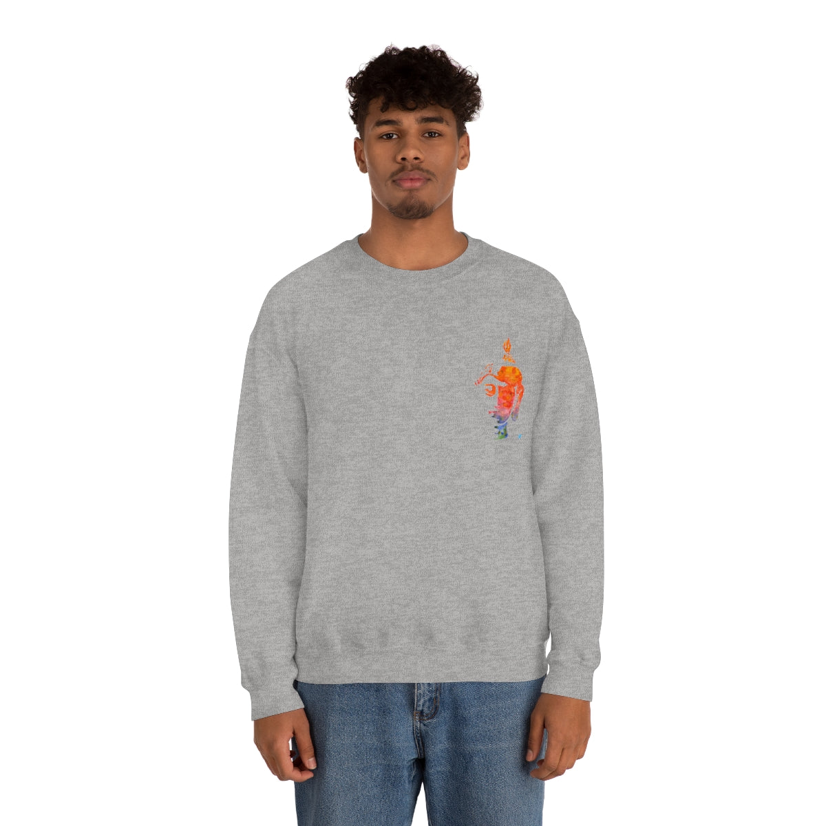 Watercolour Buddha Head | Yoga Sweater | Unisex Heavy Blend™ Crewneck Sweatshirt