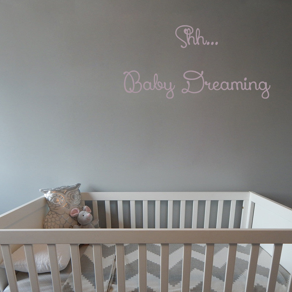 Shh...Baby dreaming | Wall quote - Adnil Creations