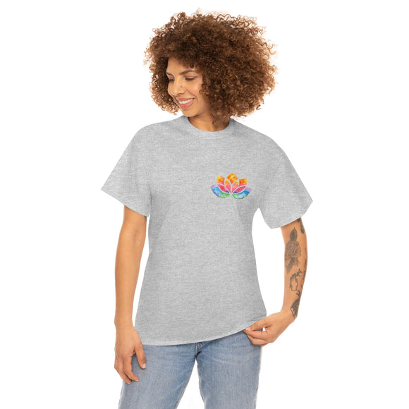 Watercolour Lotus Yoga Tee | Unisex Heavy Cotton Tee