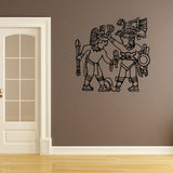 Aztec men | Wall decal - Adnil Creations