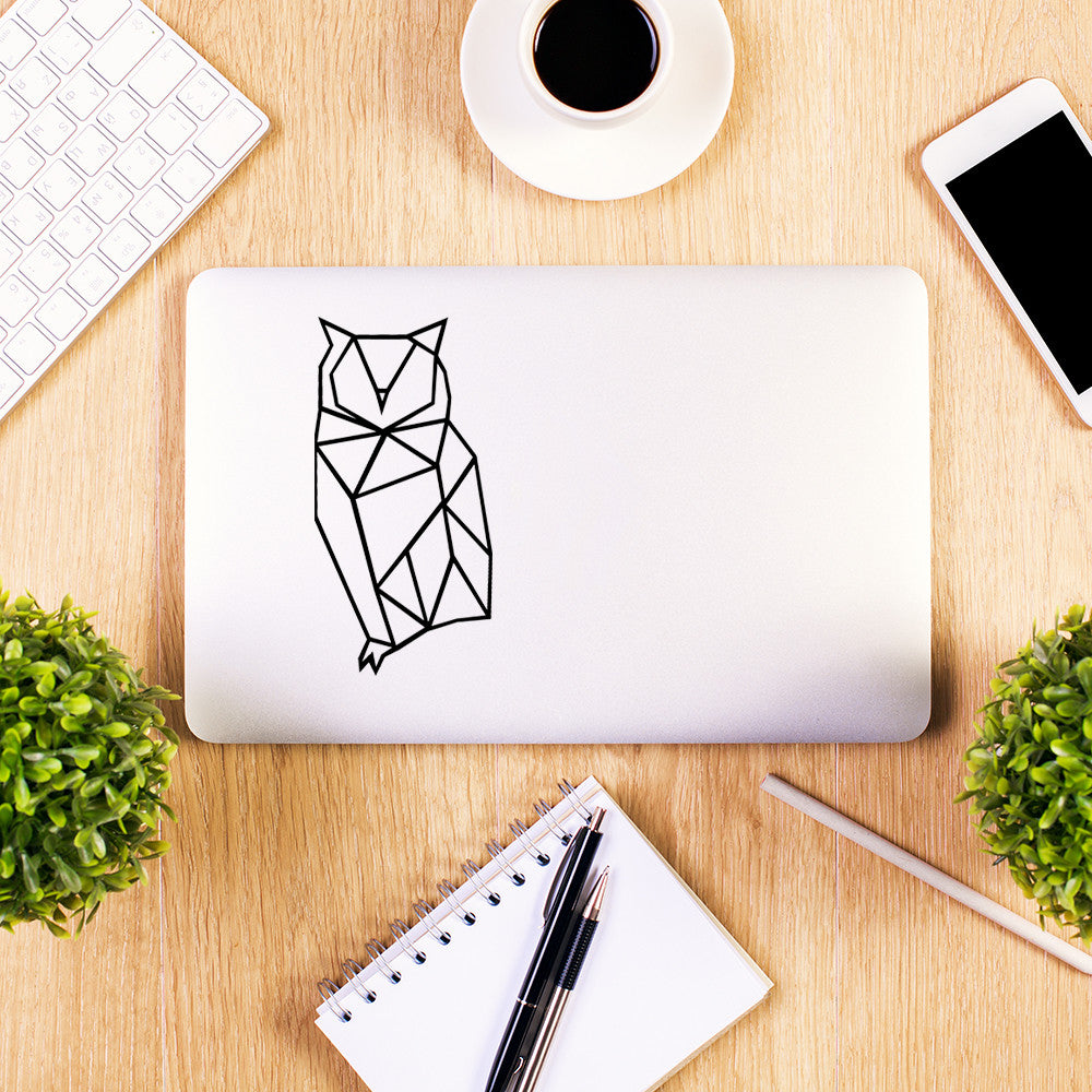 Geometric owl | Laptop decal - Adnil Creations