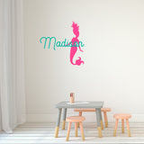 Mermaid with name  | Monogram decal - Adnil Creations