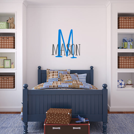 Simple two colour name | Monogram decal - Adnil Creations