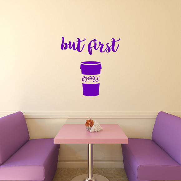 But first coffee | Wall quote - Adnil Creations