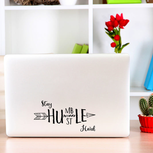 Stay humble, hustle hard | Laptop decal - Adnil Creations